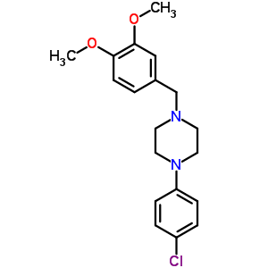 1-(3,4-Dimethoxybenzyl)-4-(4-chlorophenyl)piperazineStructure,63978-30-3Structure 1-(3,4-Dimethoxybenzyl)-4-(4-chlorophenyl)piperazine Structure,63978-30-3Structure