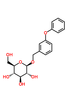 3-苯氧基芐基葡糖苷結(jié)構(gòu)式_63986-16-3結(jié)構(gòu)式