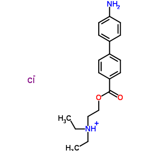 4-氨基-4-聯(lián)苯羧酸-2-(二乙基氨基)乙酯鹽酸鹽結構式_63992-36-9結構式
