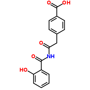 4-[2-[(2-羥基苯甲?；?氨基]-2-氧代乙基]苯甲酸結(jié)構(gòu)式_63992-43-8結(jié)構(gòu)式