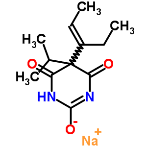 5-(1-Ethyl-1-propenyl)-5-isopropyl-2-sodiooxy-4,6(1h,5h)-pyrimidinedioneStructure,64038-26-2Structure 5-(1-Ethyl-1-propenyl)-5-isopropyl-2-sodiooxy-4,6(1h,5h)-pyrimidinedione Structure,64038-26-2Structure