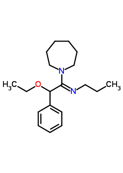 六氫-1-[2-乙氧基-2-苯基-1-(丙基亞氨基)乙基]-1H-氮雜卓結(jié)構(gòu)式_64058-22-6結(jié)構(gòu)式