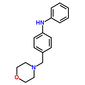 Benzenamine,4-(4-morpholinylmethyl)-n-phenyl-Structure,64097-54-7Structure Benzenamine,4-(4-morpholinylmethyl)-n-phenyl- Structure,64097-54-7Structure