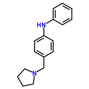1-(p-苯胺芐基)吡咯烷結(jié)構(gòu)式_64097-55-8結(jié)構(gòu)式