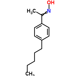 1-(4-戊基苯基)-1-乙酮肟結(jié)構(gòu)式_64128-28-5結(jié)構(gòu)式
