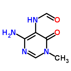 n-(4-氨基-1,6-二氫-1-甲基-6-氧代-5-嘧啶)-甲酰胺結(jié)構(gòu)式_64194-59-8結(jié)構(gòu)式