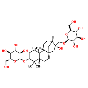 Kaurane-3,16,17-triol-3-o-beta-glucopyranosyl-17-o-beta-glucopyranosideStructure,64280-16-6Structure Kaurane-3,16,17-triol-3-o-beta-glucopyranosyl-17-o-beta-glucopyranoside Structure,64280-16-6Structure