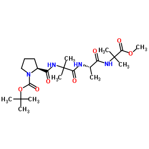 Tert-butyloxycarbonyl-prolyl-2-aminoisobutyryl-alanyl-2-aminoisobutyrate methyl esterStructure,64295-19-8Structure Tert-butyloxycarbonyl-prolyl-2-aminoisobutyryl-alanyl-2-aminoisobutyrate methyl ester Structure,64295-19-8Structure