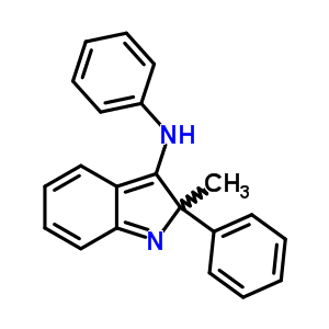 Benzenamine,n-(1,2-dihydro-2-methyl-2-phenyl-3h-indol-3-ylidene)-Structure,64483-38-1Structure Benzenamine,n-(1,2-dihydro-2-methyl-2-phenyl-3h-indol-3-ylidene)- Structure,64483-38-1Structure