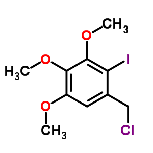 Benzene,1-(chloromethyl)-2-iodo-3,4,5-trimethoxy-Structure,64490-46-6Structure Benzene,1-(chloromethyl)-2-iodo-3,4,5-trimethoxy- Structure,64490-46-6Structure
