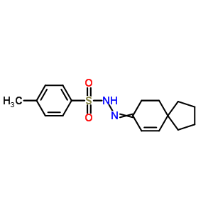 4-甲基苯磺酸 2-(螺[4.5]-6-癸烯-8-基)肼結(jié)構式_65226-89-3結(jié)構式