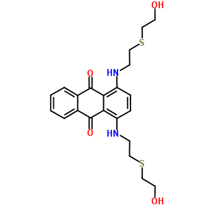9,10-Anthracenedione, 1,4-bis((2-((2-hydroxyethyl)thio)ethyl)amino)-Structure,65271-74-1Structure 9,10-Anthracenedione, 1,4-bis((2-((2-hydroxyethyl)thio)ethyl)amino)- Structure,65271-74-1Structure