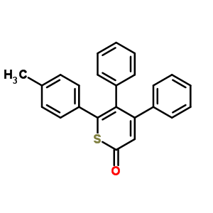 2H-thiopyran-2-one,6-(4-methylphenyl)-4,5-diphenyl-Structure,65713-94-2Structure 2H-thiopyran-2-one,6-(4-methylphenyl)-4,5-diphenyl- Structure,65713-94-2Structure