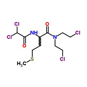 N,N-雙(2-氯乙基)-2-[(2,2-二氯乙?；?氨基]-4-甲基磺酰基-丁酰胺結(jié)構(gòu)式_6611-53-6結(jié)構(gòu)式