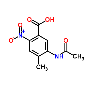 5-(乙?；被?-4-甲基-2-硝基-苯甲酸結(jié)構(gòu)式_6632-23-1結(jié)構(gòu)式