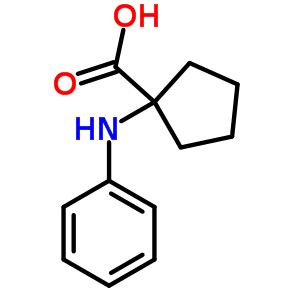 1-苯基氨基環(huán)戊烷羧酸結(jié)構(gòu)式_6636-94-8結(jié)構(gòu)式