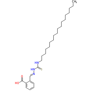 2-[(Z)-(十八基硫代氨基甲酰肼基)甲基]苯甲酸結(jié)構(gòu)式_6637-00-9結(jié)構(gòu)式