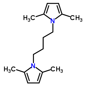 1H-pyrrole,1,1-(1,4-butanediyl)bis[2,5-dimethyl-Structure,6637-08-7Structure 1H-pyrrole,1,1-(1,4-butanediyl)bis[2,5-dimethyl- Structure,6637-08-7Structure