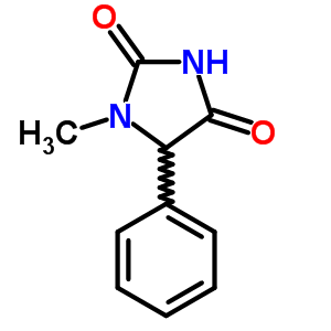 2,4-Imidazolidinedione,1-methyl-5-phenyl-Structure,6637-17-8Structure 2,4-Imidazolidinedione,1-methyl-5-phenyl- Structure,6637-17-8Structure