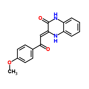 (Z)-3,4-二氫-3-(2-(4-甲氧基苯基)-2-氧代亞乙基)-2(1h)-喹噁啉酮結(jié)構(gòu)式_66394-50-1結(jié)構(gòu)式