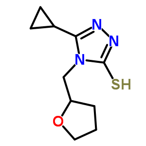 5-Cyclopropyl-4-(Tetrahydrofuran-2-ylmethyl)-4H-1,2,4-triazole-3-thiolStructure,667412-78-4Structure 5-Cyclopropyl-4-(Tetrahydrofuran-2-ylmethyl)-4H-1,2,4-triazole-3-thiol Structure,667412-78-4Structure