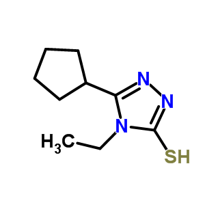 5-Cyclopentyl-4-ethyl-4H-1,2,4-triazole-3-thiolStructure,667412-81-9Structure 5-Cyclopentyl-4-ethyl-4H-1,2,4-triazole-3-thiol Structure,667412-81-9Structure