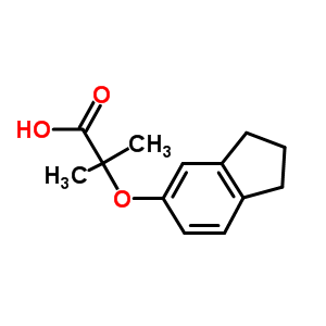 2-(2,3-dihydro-1H-inden-5-yloxy)-2-methylpropanoic acidStructure,667414-05-3Structure 2-(2,3-dihydro-1H-inden-5-yloxy)-2-methylpropanoic acid Structure,667414-05-3Structure