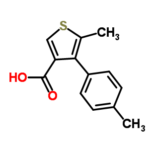 5-Methyl-4-(4-methylphenyl)thiophene-3-carboxylic acidStructure,667435-56-5Structure 5-Methyl-4-(4-methylphenyl)thiophene-3-carboxylic acid Structure,667435-56-5Structure