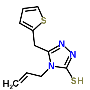 4-烯丙基-5-(噻吩-2-甲基)-4H-1,2,4-噻唑-3-硫醇結構式_667435-98-5結構式