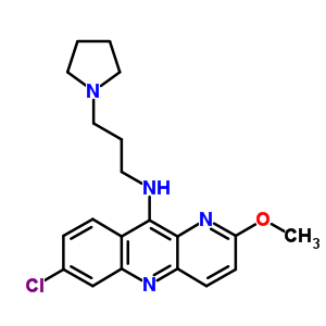Benzo(b)-1,5-naphthyridin-10-amine, 7-chloro-2-methoxy-n-(3-(1-pyrrolidinyl)propyl)-, trihydrochlorideStructure,66748-22-9Structure Benzo(b)-1,5-naphthyridin-10-amine, 7-chloro-2-methoxy-n-(3-(1-pyrrolidinyl)propyl)-, trihydrochloride Structure,66748-22-9Structure