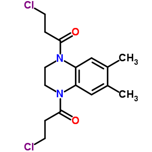 Quinoxaline,1,4-bis(3-chloro-1-oxopropyl)-1,2,3,4-tetrahydro-6,7-dimethyl-(9ci)Structure,6687-73-6Structure Quinoxaline,1,4-bis(3-chloro-1-oxopropyl)-1,2,3,4-tetrahydro-6,7-dimethyl-(9ci) Structure,6687-73-6Structure