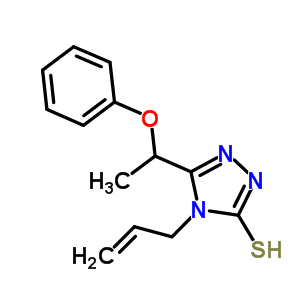 4-烯丙基-5-(1-苯氧基乙基)-4H-1,2,4-噻唑-3-硫醇結(jié)構(gòu)式_669705-40-2結(jié)構(gòu)式