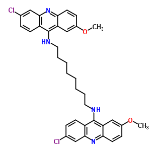 N,n-bis(6-chloro-2-methoxy-acridin-9-yl)octane-1,8-diamineStructure,67047-12-5Structure N,n-bis(6-chloro-2-methoxy-acridin-9-yl)octane-1,8-diamine Structure,67047-12-5Structure