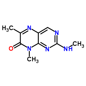 7(8H)-pteridinone, 6,8-dimethyl-2-(methylamino)-Structure,6743-28-8Structure 7(8H)-pteridinone, 6,8-dimethyl-2-(methylamino)- Structure,6743-28-8Structure