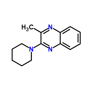 3-甲基-2-(1-哌啶)喹噁啉結(jié)構(gòu)式_67570-83-6結(jié)構(gòu)式