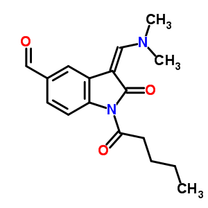 3-((Dimethylamino)methylene)-2-oxo-1-pentanoyl-5-indolinecarbaldehydeStructure,68641-01-0Structure 3-((Dimethylamino)methylene)-2-oxo-1-pentanoyl-5-indolinecarbaldehyde Structure,68641-01-0Structure
