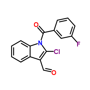 2-Chloro-1-(3-fluorobenzoyl)indole-3-carbaldehydeStructure,68770-79-6Structure 2-Chloro-1-(3-fluorobenzoyl)indole-3-carbaldehyde Structure,68770-79-6Structure