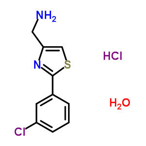 4-(氨基甲基)-2-(3-氯苯基)-1,3-噻唑鹽酸鹽水合物結(jié)構(gòu)式_690632-12-3結(jié)構(gòu)式