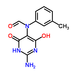 n-(2-氨基-1,6-二氫-4-羥基-6-氧代-5-嘧啶)-n-(3-甲基苯基)-甲酰胺結(jié)構(gòu)式_6939-53-3結(jié)構(gòu)式