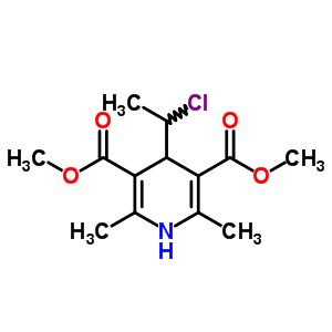 4-(1-氯乙基)-2,6-二甲基-1,4-二氫吡啶-3,5-二羧酸二甲酯結(jié)構(gòu)式_69891-46-9結(jié)構(gòu)式