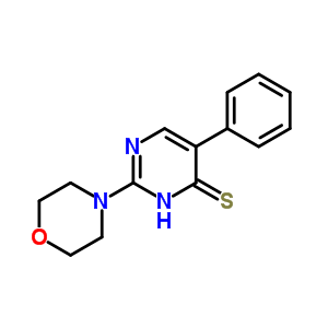 4(3H)-pyrimidinethione,2-(4-morpholinyl)-5-phenyl-Structure,69909-06-4Structure 4(3H)-pyrimidinethione,2-(4-morpholinyl)-5-phenyl- Structure,69909-06-4Structure