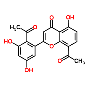 8-Acetyl-2-(2-acetyl-3,5-dihydroxyphenyl)-5-hydroxy-4h-chromen-4-oneStructure,70460-24-1Structure 8-Acetyl-2-(2-acetyl-3,5-dihydroxyphenyl)-5-hydroxy-4h-chromen-4-one Structure,70460-24-1Structure