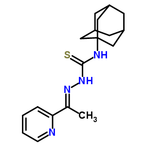 3-(1-金剛烷)-1-(1-吡啶-2-基亞乙基氨基)硫代脲結(jié)構(gòu)式_70618-55-2結(jié)構(gòu)式