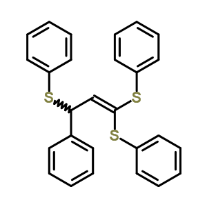 (1,3,3-Tris(phenylthio)-2-propenyl)benzeneStructure,71341-82-7Structure (1,3,3-Tris(phenylthio)-2-propenyl)benzene Structure,71341-82-7Structure