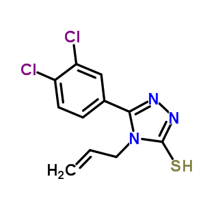 4-烯丙基-5-(3,4-二氯苯基)-4H-1,2,4-噻唑-3-硫醇結(jié)構(gòu)式_725217-55-0結(jié)構(gòu)式