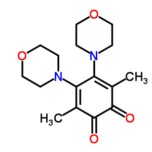 2,5-Dimethyl-3,4-dimorpholin-4-yl-cyclohexa-2,4-diene-1,6-dioneStructure,72744-93-5Structure 2,5-Dimethyl-3,4-dimorpholin-4-yl-cyclohexa-2,4-diene-1,6-dione Structure,72744-93-5Structure