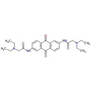 2-二乙基氨基-n-[6-[(2-二乙基氨基乙?；?氨基]-9,10-二氧代-蒽-2-基]乙酰胺結(jié)構(gòu)式_72966-57-5結(jié)構(gòu)式