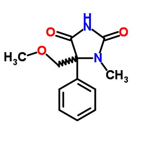 5-(Methoxymethyl)-1-methyl-5-phenyl-imidazolidine-2,4-dioneStructure,7355-85-3Structure 5-(Methoxymethyl)-1-methyl-5-phenyl-imidazolidine-2,4-dione Structure,7355-85-3Structure