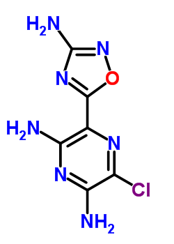 3-(3-氨基-1,2,4-噁二唑-5-基)-5-氯-2,6-吡嗪二胺結(jié)構(gòu)式_73631-29-5結(jié)構(gòu)式