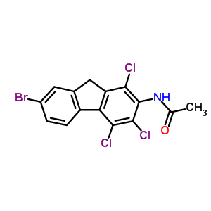 Acetamide,n-(7-bromo-1,3,4-trichloro-9h-fluoren-2-yl)-Structure,737-32-6Structure Acetamide,n-(7-bromo-1,3,4-trichloro-9h-fluoren-2-yl)- Structure,737-32-6Structure